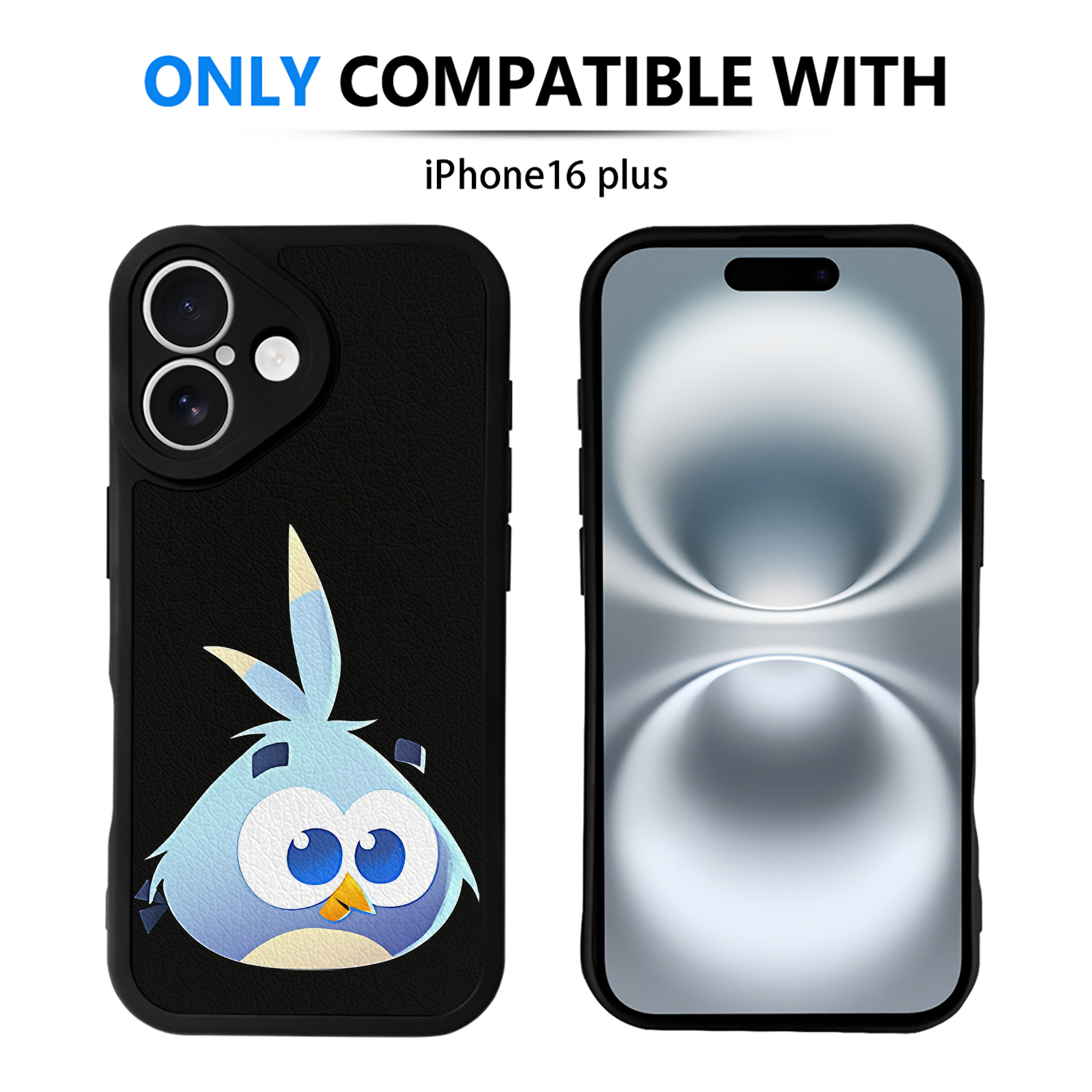（画像用） Angry Birds アングリーバード 【iPhone 16シリーズ対応】シリコンスマホケース（レザー調） 材質：シリコン